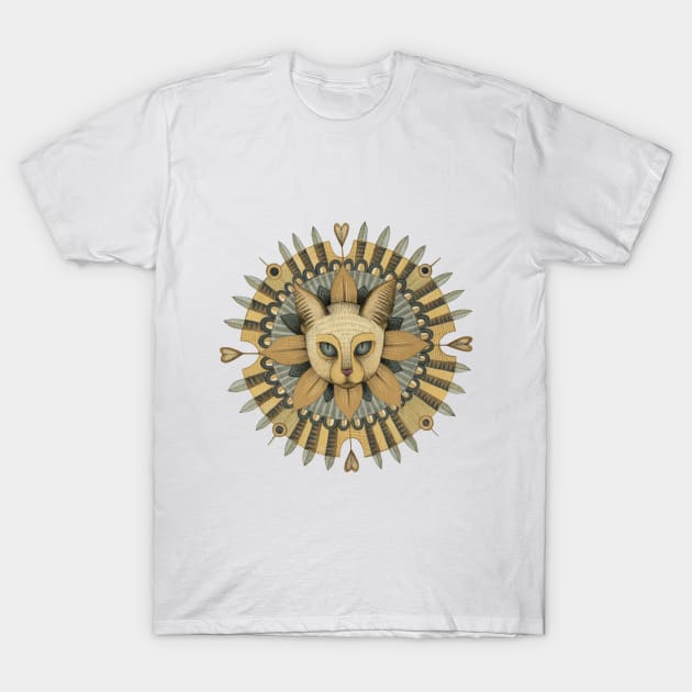 cat mandala T-Shirt by KindSpirits